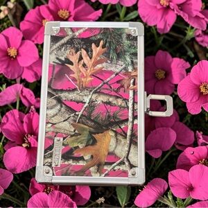 Camo Pink and Silver pencil case